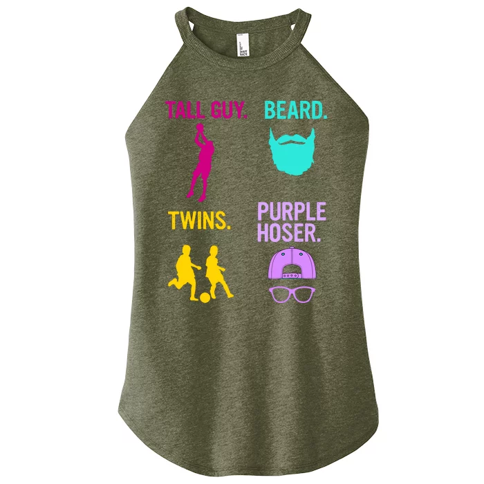 Perfect Present Tall Guy Beard Twins Purple Hoser Women’s Perfect Tri Rocker Tank