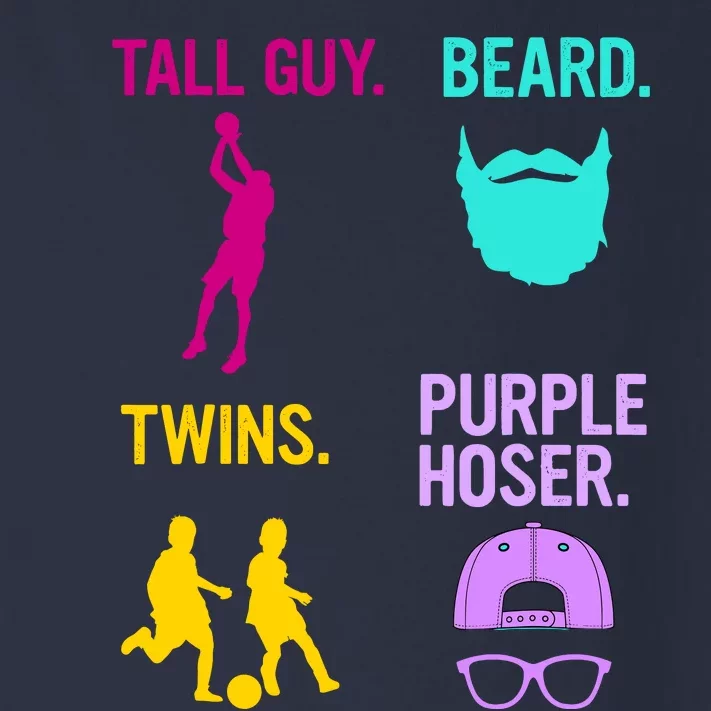 Perfect Present Tall Guy Beard Twins Purple Hoser Toddler Long Sleeve Shirt