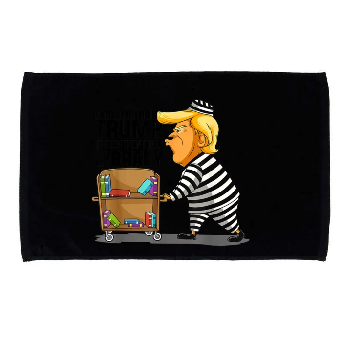 Prison Prisoner Trump Presidential Library Funny Anti Trump Microfiber Hand Towel