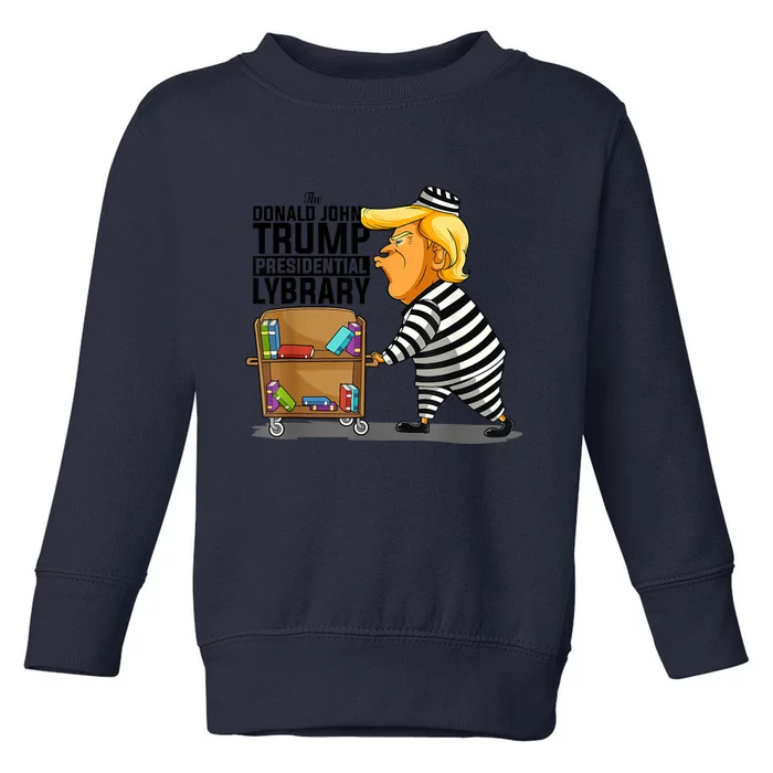 Prison Prisoner Trump Presidential Library Funny Anti Trump Toddler Sweatshirt