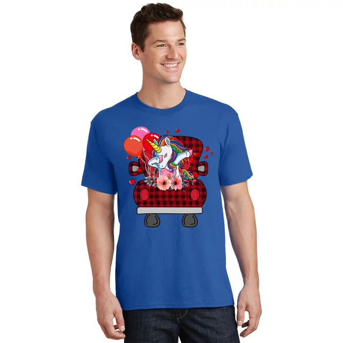 Ph Plaid Truck Unicorn Valentines Day Costume Gift T-Shirt