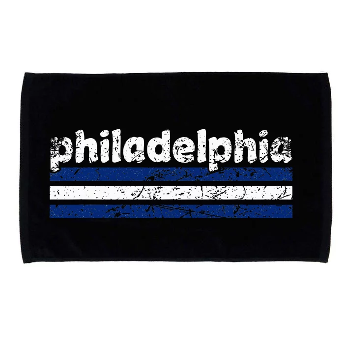 Philadelphia Pennsylvania Three Stripe Vintage Weathered Microfiber Hand Towel