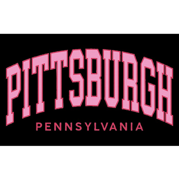 Pittsburgh Pink Text Retro Preppy Throwback Bumper Sticker