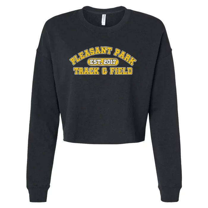 Pleasant Park Track And Field Est 2017 Cropped Pullover Crew