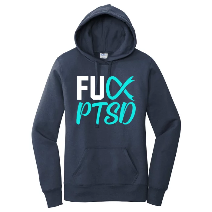 Ptsd Post Traumatic Stress Disorder Awareness Ribbon Graphic Gift Women's Pullover Hoodie