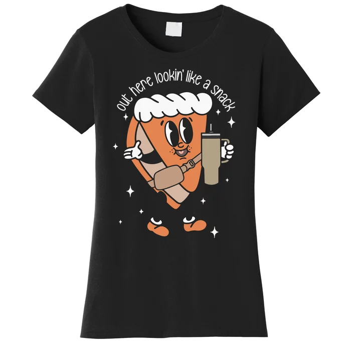 Pumpkin Pie Thanksgiving Looking Like A Snack Women's T-Shirt