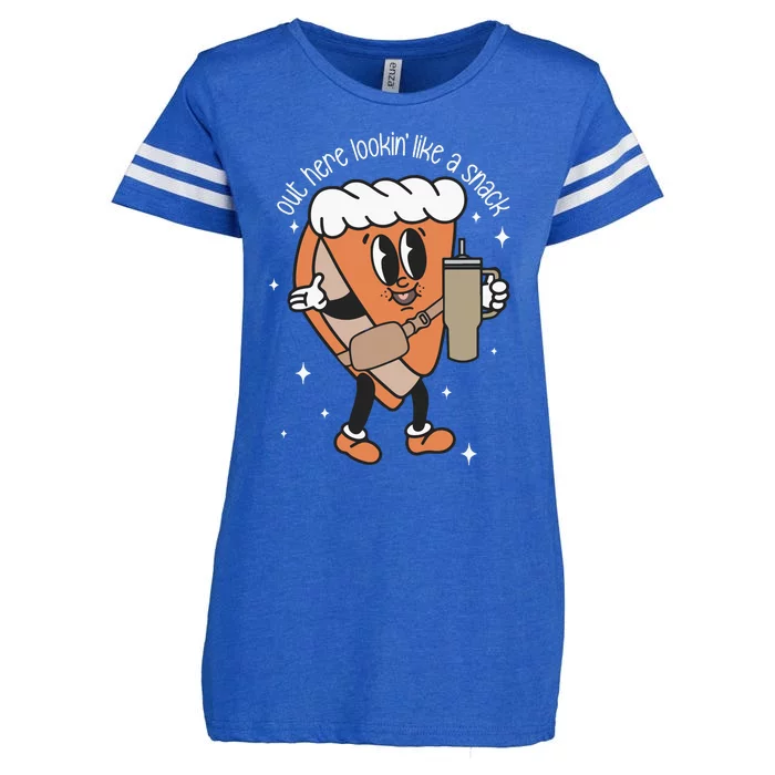 Pumpkin Pie Thanksgiving Looking Like A Snack Enza Ladies Jersey Football T-Shirt