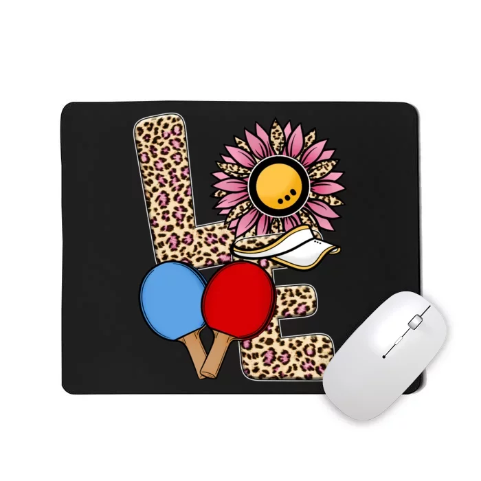 Ping Pong T Shirts Love Table Tennis Leopard Sunflower Graphic Plus Size Mousepad