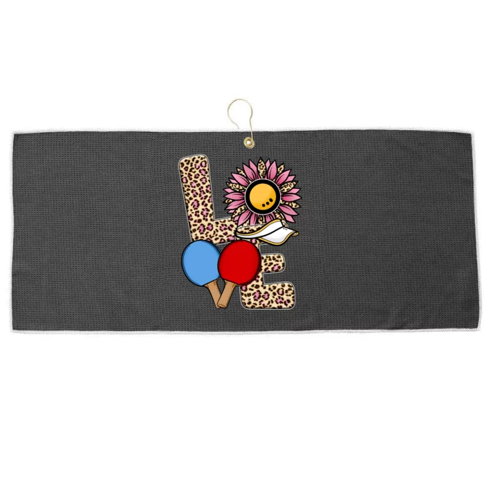 Ping Pong T Shirts Love Table Tennis Leopard Sunflower Graphic Plus Size Large Microfiber Waffle Golf Towel