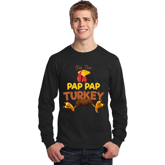 Pap Pap Turkey Matching Family Group Thanksgiving Gifts Tall Long Sleeve T-Shirt