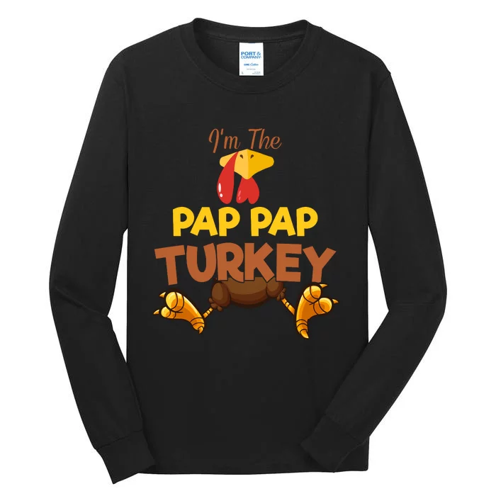 Pap Pap Turkey Matching Family Group Thanksgiving Gifts Tall Long Sleeve T-Shirt