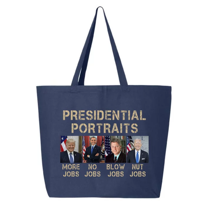 Presidential Portraits Trump More Jobs Funny Political 25L Jumbo Tote