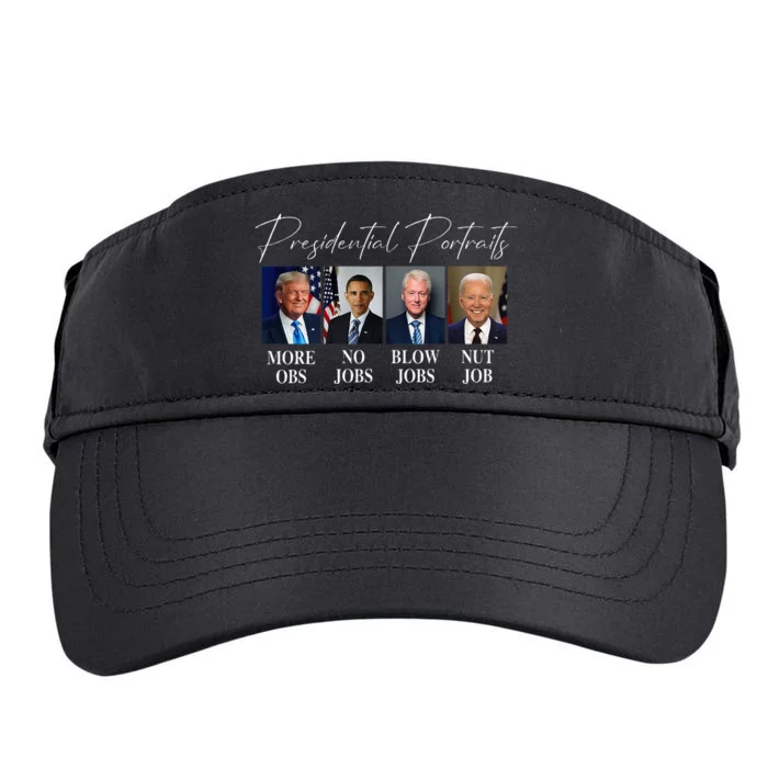 Presidential Portraits Trump More Jobs Obama No Jobs Bush Adult Drive Performance Visor