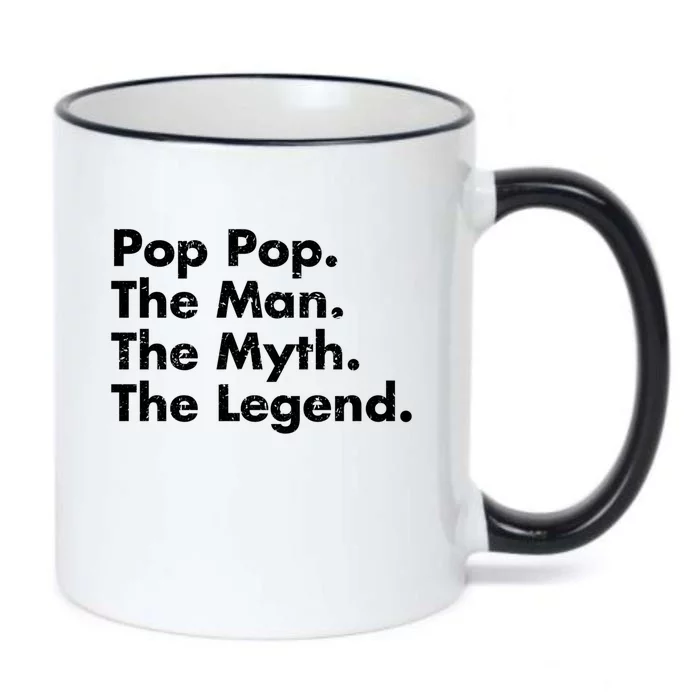 Pop Pop The The Myth The Legend Dad Grandpa Gift Black Color Changing Mug