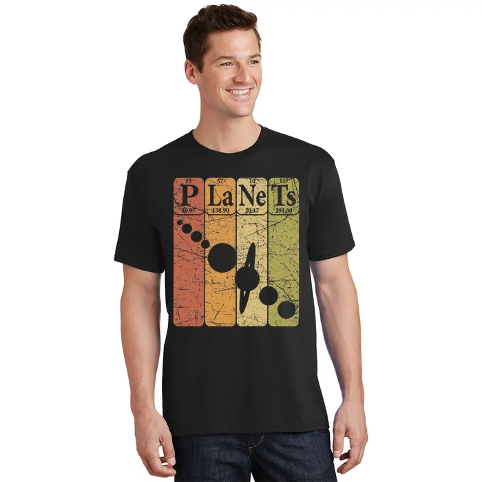 Planets Periodic Table Elements Solar System Planets T-Shirt