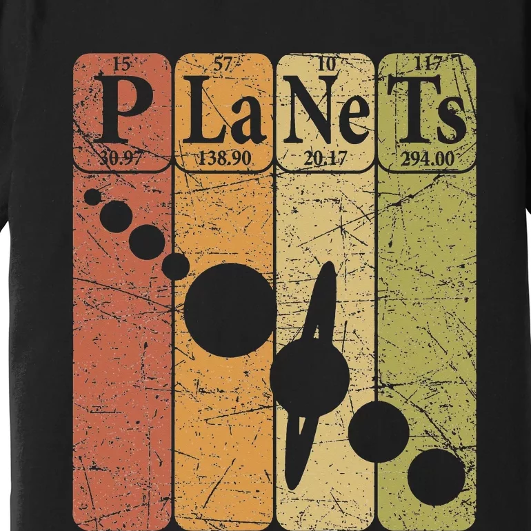 Planets Periodic Table Elements Solar System Planets Premium T-Shirt