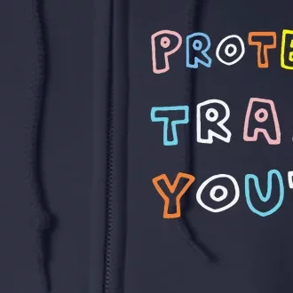 Protect Protect Transg Lgbt Pride Full Zip Hoodie