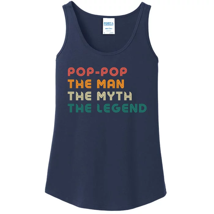 Pop Pop The Man The Myth The Legend Ladies Essential Tank