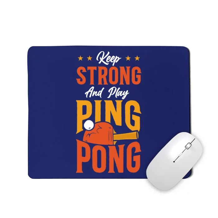 Ping Pong Table Tennis Retro Vintage Paddle Keep Strong And Premium Mousepad