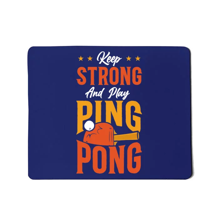 Ping Pong Table Tennis Retro Vintage Paddle Keep Strong And Premium Mousepad