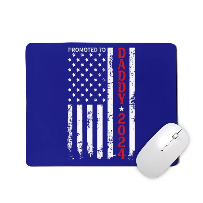 Patriotic Promoted To Daddy Est 2024 First Time Dad Mousepad