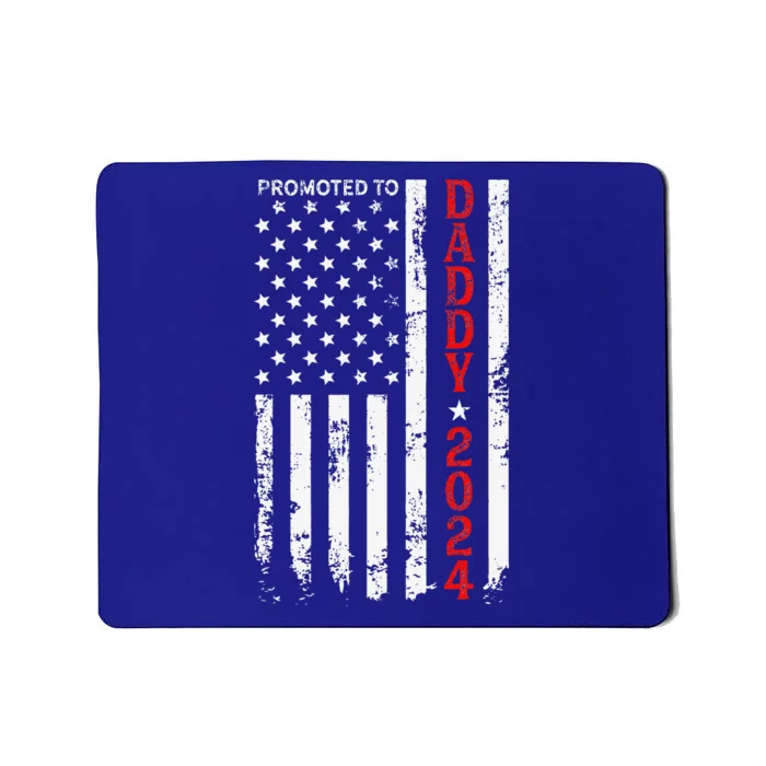 Patriotic Promoted To Daddy Est 2024 First Time Dad Mousepad