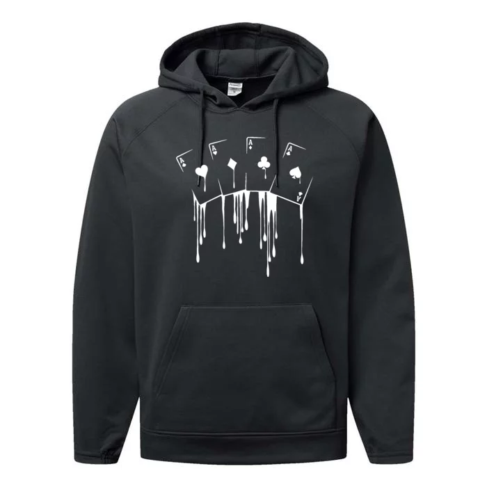 Poker Player Texas HoldEm Night Tournament Poker Performance Fleece Hoodie