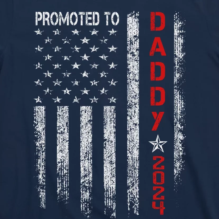 Patriotics Promoted To Daddy Est 2024 First Time Dad T-Shirt