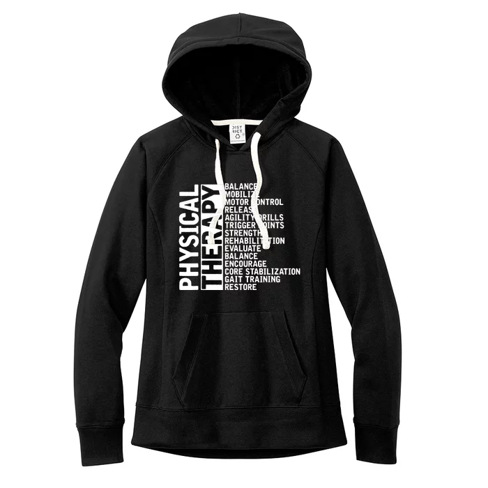 PT Physical Therapist Exercise Physical Therapy Women's Fleece Hoodie