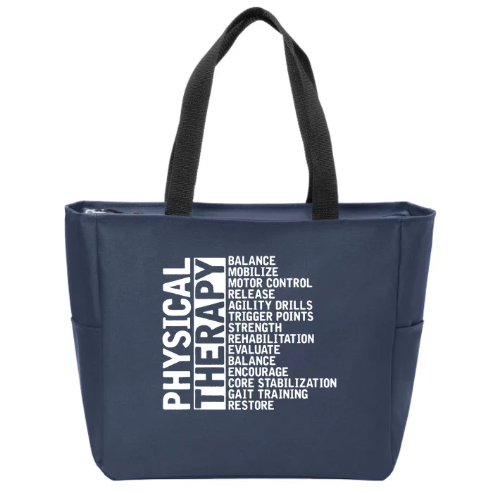 PT Physical Therapist Exercise Physical Therapy Zip Tote Bag