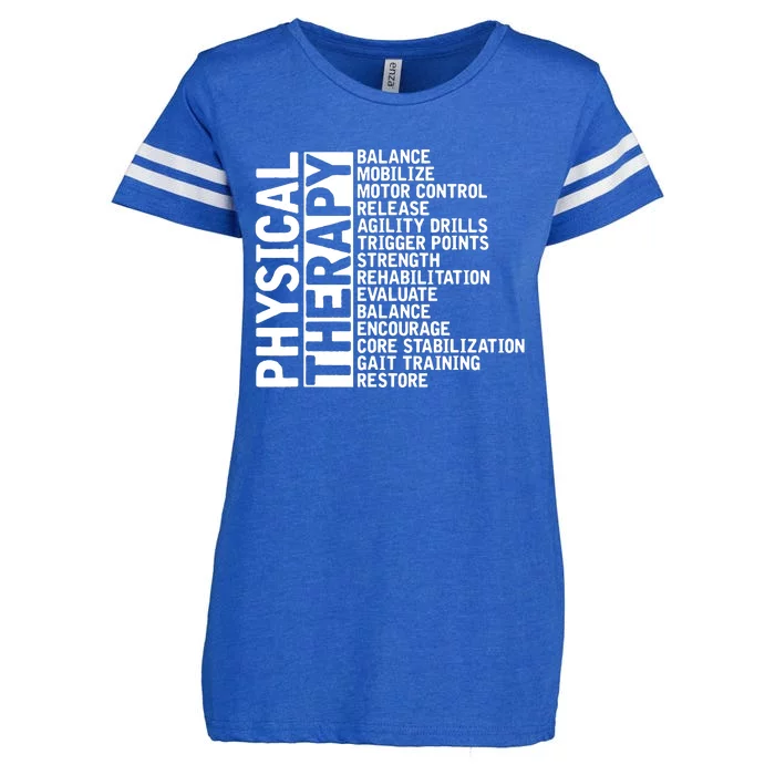 PT Physical Therapist Exercise Physical Therapy Enza Ladies Jersey Football T-Shirt