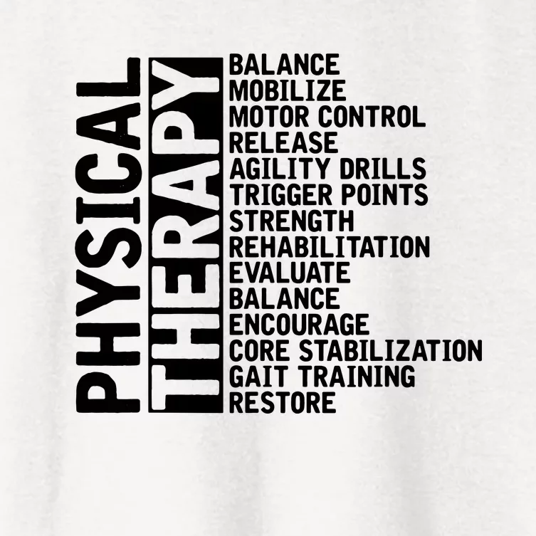 PT Physical Therapist Exercise Physical Therapy Women's Crop Top Tee