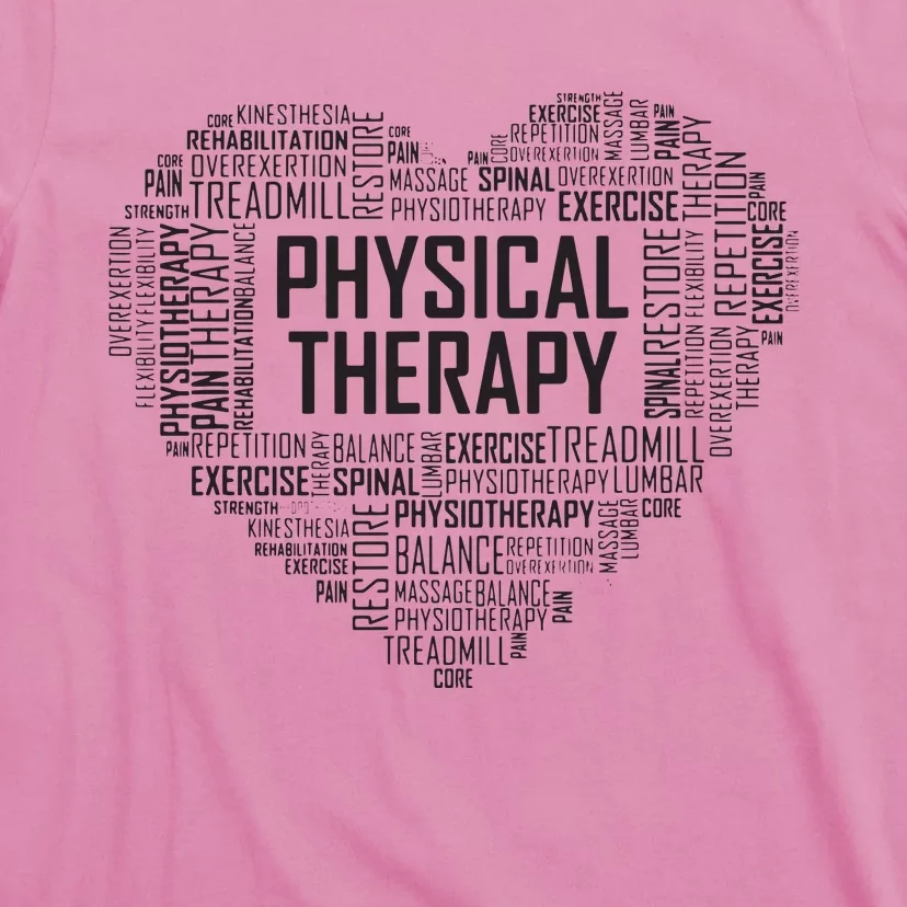 PT Physical Therapy Gift Heart Therapist Month T-Shirt