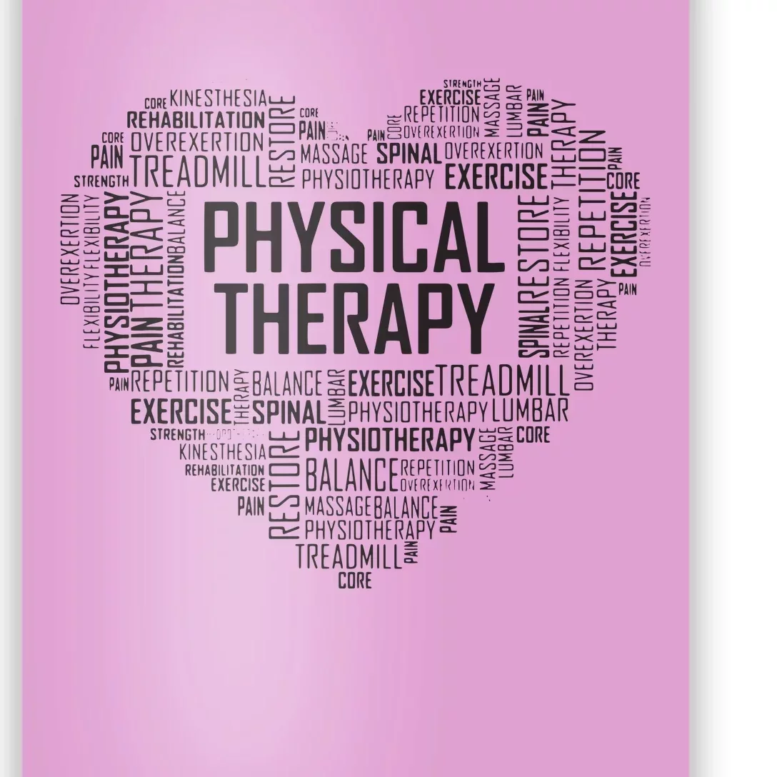 PT Physical Therapy Gift Heart Therapist Month Poster