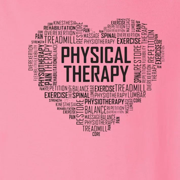 PT Physical Therapy Gift Heart Therapist Month Toddler Long Sleeve Shirt