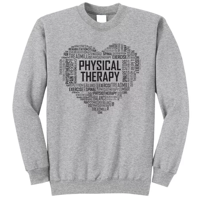 PT Physical Therapy Gift Heart Therapist Month Sweatshirt