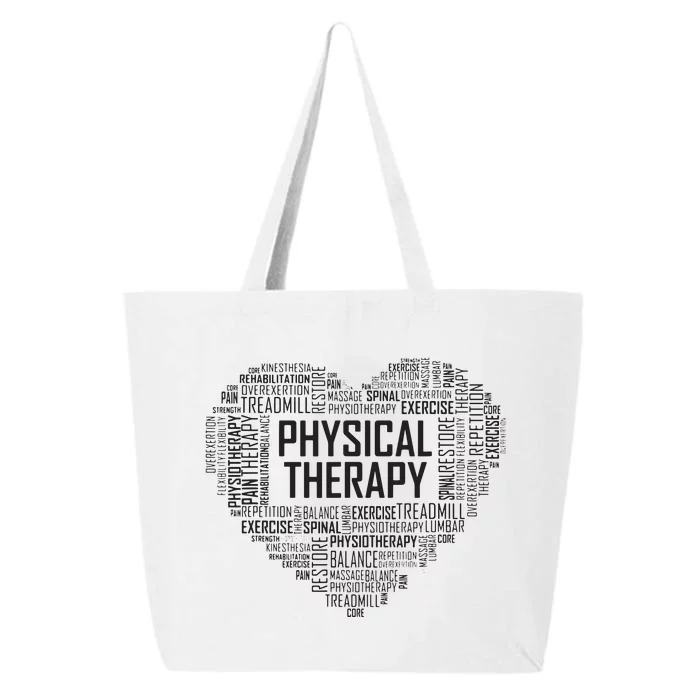 PT Physical Therapy Gift Heart Therapist Month 25L Jumbo Tote