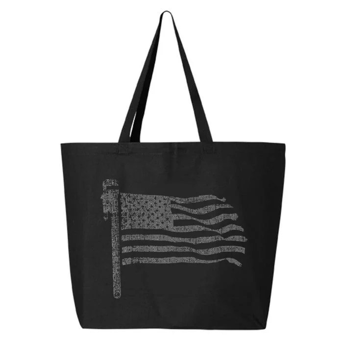 Patriotic Plumber US Flag Plumbing Handyman Pipe Fitter 25L Jumbo Tote