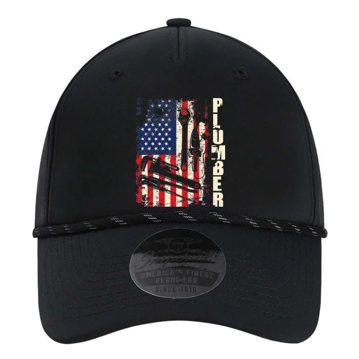 Patriotic Plumber US Flag Plumbing Handyman Pipe Fitter Performance The Dyno Cap