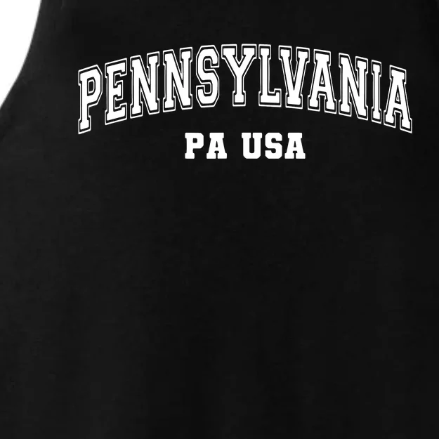 Pennsylvania Pa Usa Ladies Tri-Blend Wicking Tank