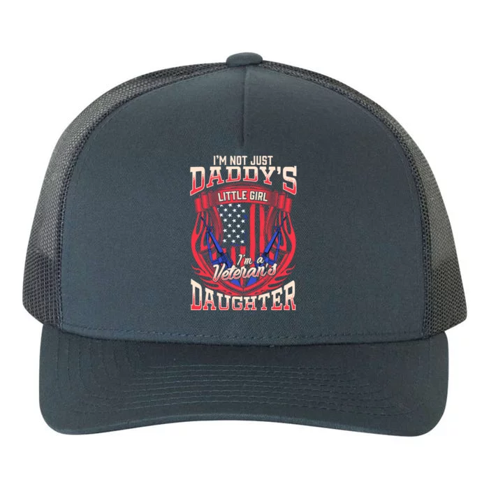 (Printed ) Proud Us Military Veterans Daughter Quote Gift Yupoong Adult 5-Panel Trucker Hat