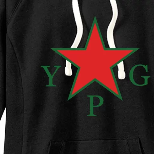 Peoples Protection Unit Flag YPG Rojava Women's Fleece Hoodie