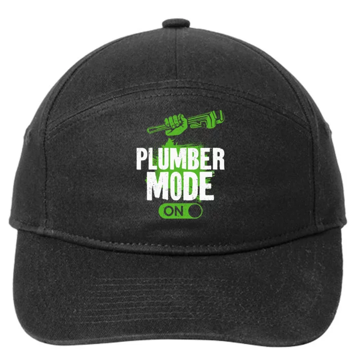 Plumbing Plumber Vintage Plumber Mode On 7-Panel Snapback Hat