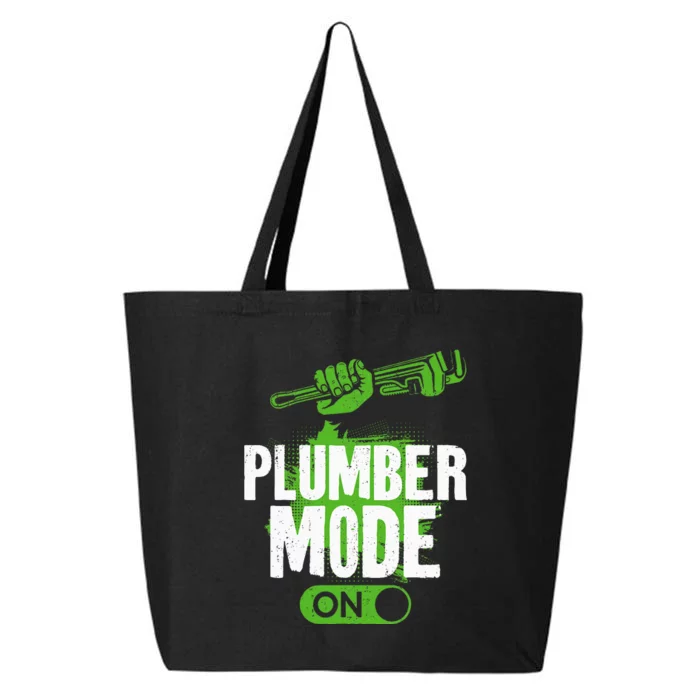 Plumbing Plumber Vintage Plumber Mode On 25L Jumbo Tote