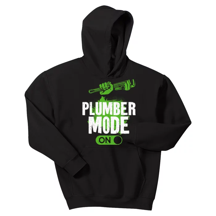 Plumbing Plumber Vintage Plumber Mode On Kids Hoodie