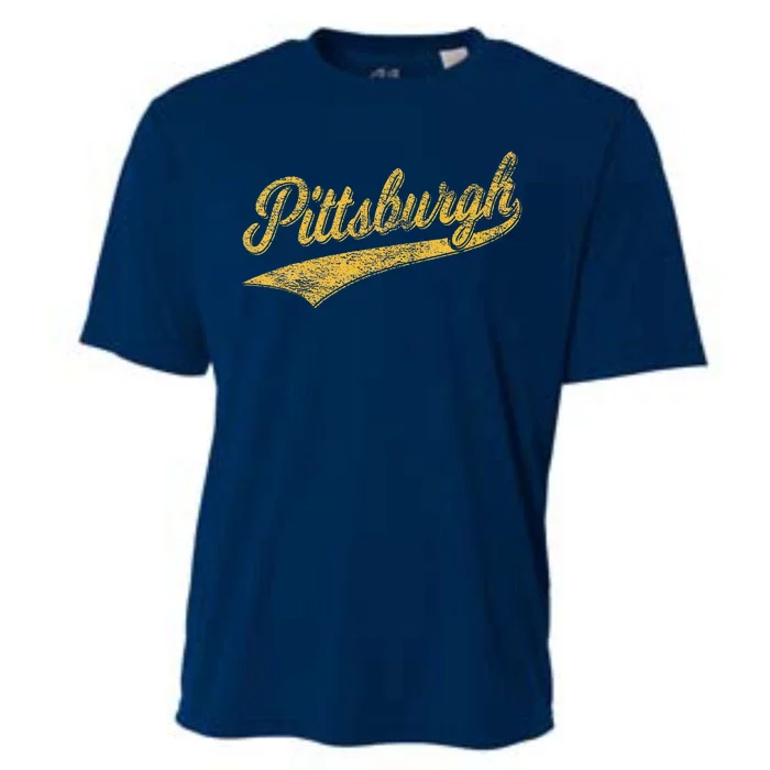 Pittsburgh Pennsylvania Varsity Script Sports Jersey Style Cooling Performance Crew T-Shirt