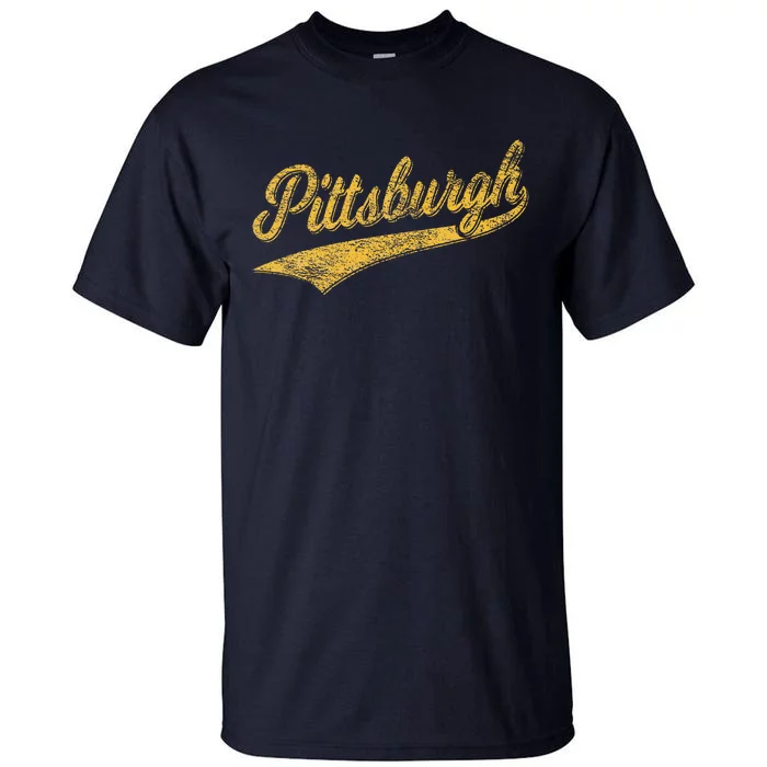 Pittsburgh Pennsylvania Varsity Script Sports Jersey Style Tall T-Shirt