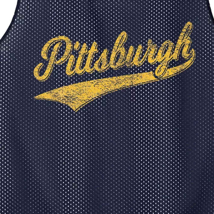 Pittsburgh Pennsylvania Varsity Script Sports Jersey Style Mesh Reversible Basketball Jersey Tank