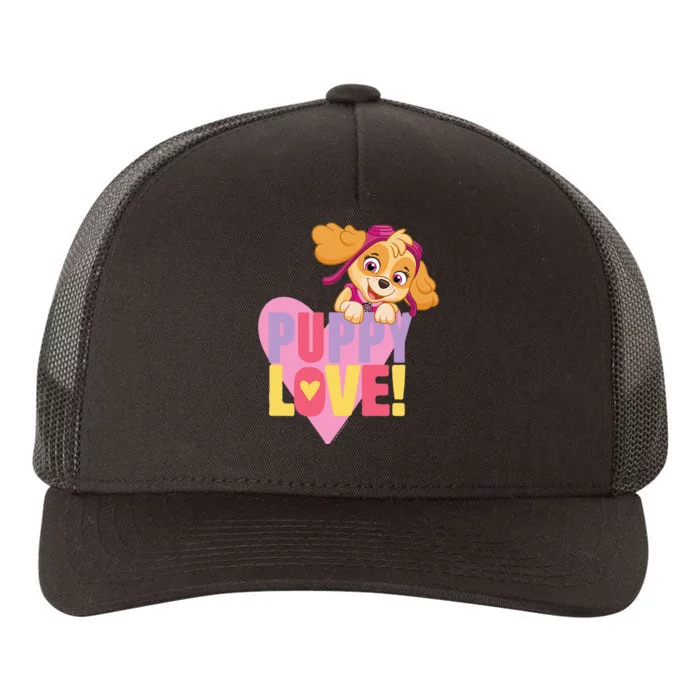 Paw Patrol Valentine's Day Puppy Love With Skye Yupoong Adult 5-Panel Trucker Hat