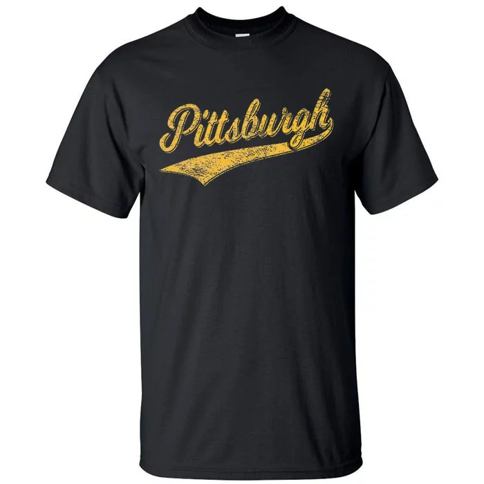 Pittsburgh Pennsylvania Varsity Script Sports Jersey Style Tall T-Shirt